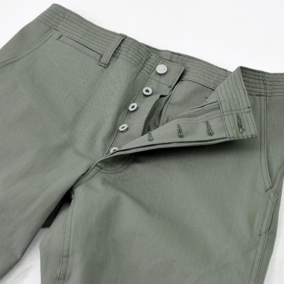 Sassafras（ササフラス）SPRAYER PANTS オリーブ（ヘリンボーン）