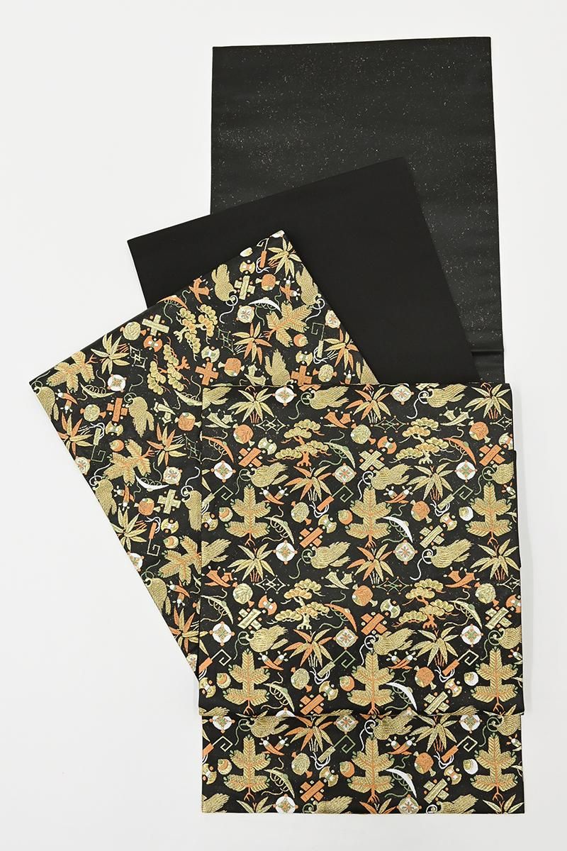 銀座【L-8577】袋帯 蝋色 宝尽くし文（ゑり善扱い） - 銀座きもの青木