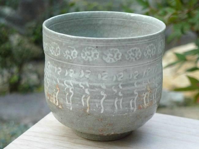 浅見与し三 風神茶碗 風を司る神の図柄の京焼抹茶碗 お茶道具 【公式通販】