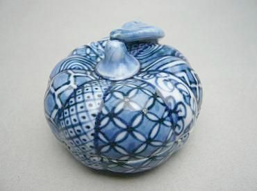 祥瑞 蜜柑 香合 昭阿弥 - 京焼清水焼 松韻堂