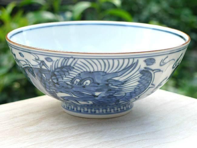 清水焼飯茶碗・手描き・