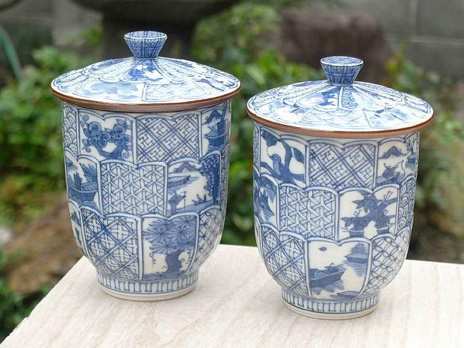 ☆平安壹楽 清水焼 祥瑞湯呑 ☆ 平安壹楽 清水焼 祥瑞組湯呑 京焼