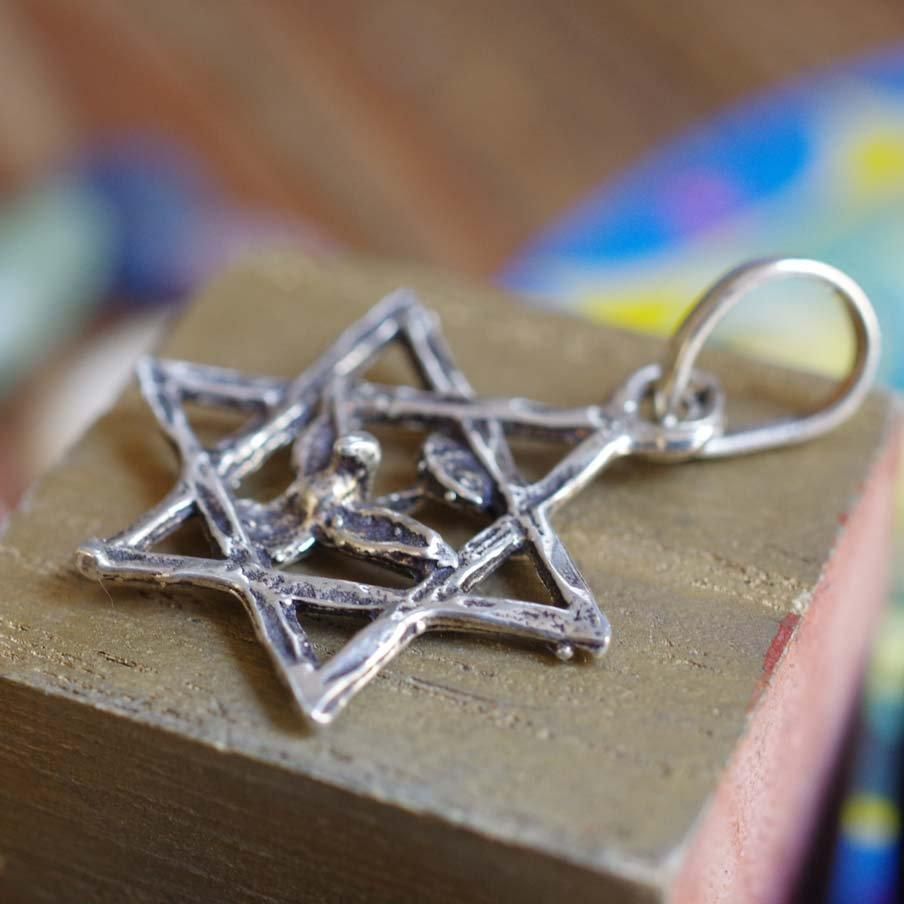 Silver925☆六芒星 + 聖霊の鳥 top【H2.7cm】