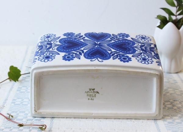 タイムセールan21 アラビアARABIA 塩ケース塩入 木の蓋 北欧ビンテージ