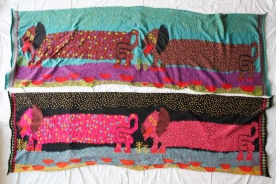 KAPITAL キャピタル 縮織ウールDOSダックスフントマフラー KAPITAL