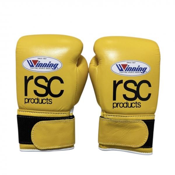 ☆ Winning 8oz ボクシンググローブ 紐式☆イエロー×シルバー☆ MS-200