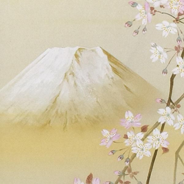 □美術品□桜に富士・陶板画□H.Bretscheider・01／25◇マイセン