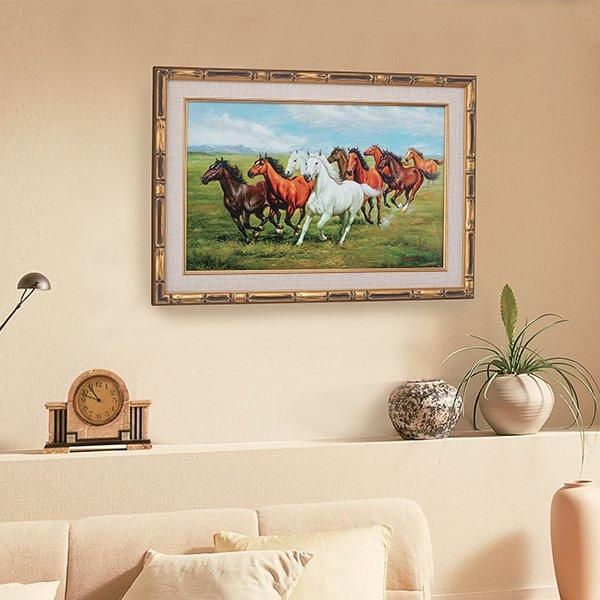 肉筆油彩画「疾走する九頭馬」 M10号 今回限定10 ー 三宝堂オンライン