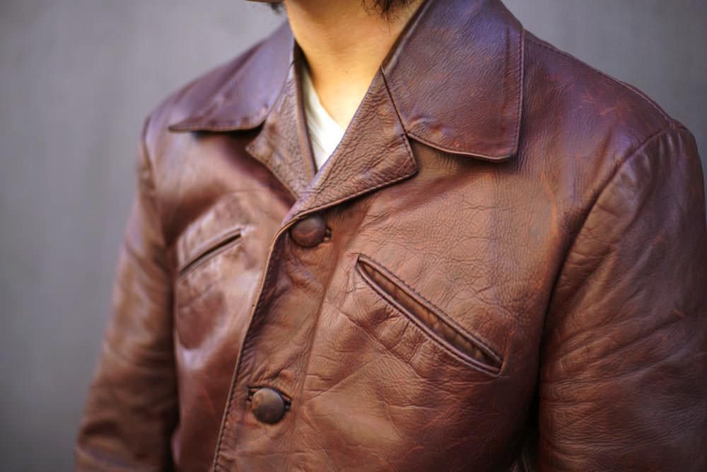 GLASS WATER】ヴィンテージ レザージャケット 初期タグ【1970's