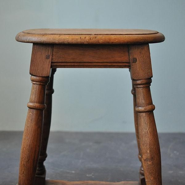 お値下げ】アンティーク布張りスツール アンティークスツール 古道具