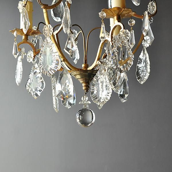 激安！19. フランス アンティーク シャンデリア 3灯 キャンドル ライト