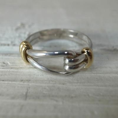 KensScratch シルバー ゴールド リンクデザイン リング KensScratch