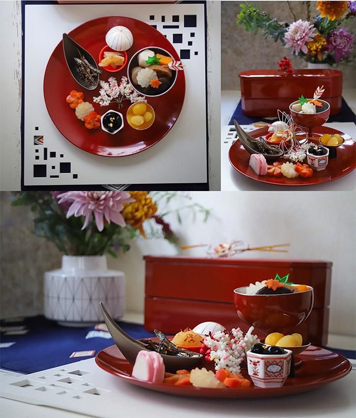 骨董 漆器 膳 お膳 黄土色 花模様 脚付 角膳 木製 お盆 盆 5枚〜 昭和