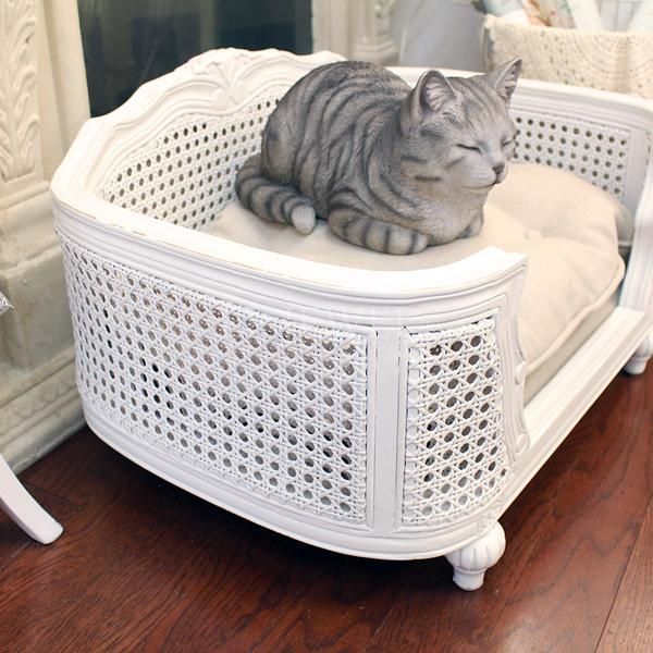 LORD LOU ペットベッドArthurケーン編み リネンエクリュ LORD LOU