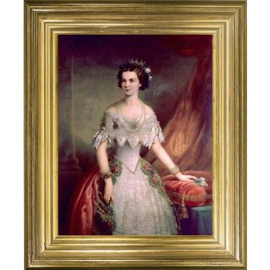 英国アンティーク19世紀貴婦人の肖像額装