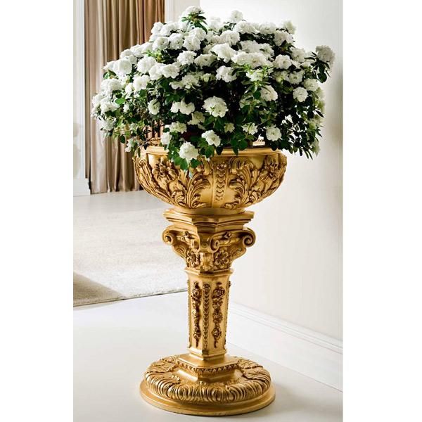 SILIK(シリック) ロココ調 引き出し付きサイドテーブル 花台、飾り棚