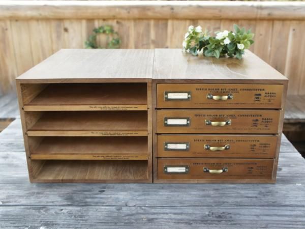 送料無料】セット4段書類ケース＋スライド棚 A4サイズ 収納