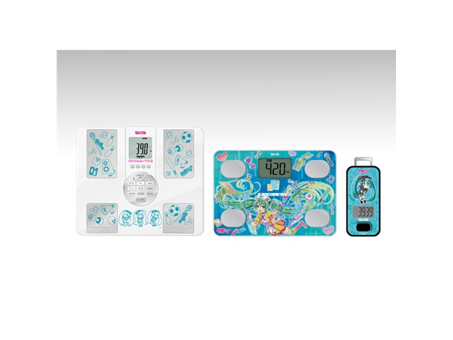 タニタ、「初音ミク」の声でナビゲートするボイス体組成計などコラボ3