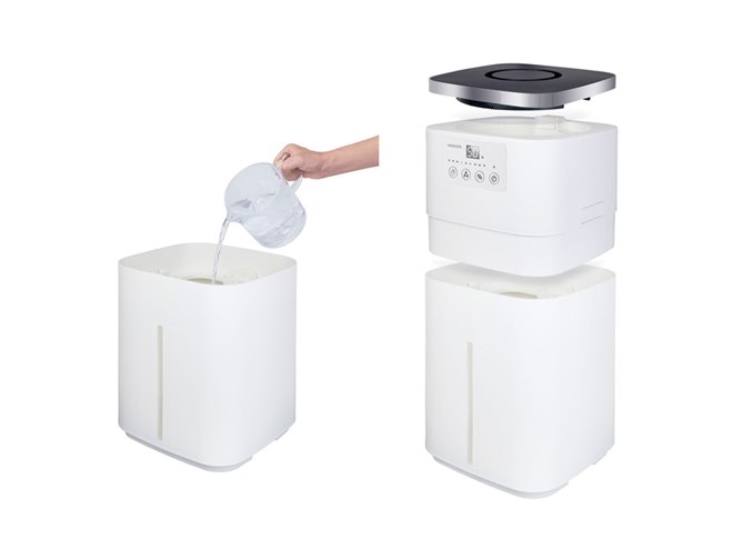 山善、最大加湿量1.5L/hの15Lスチームファン式加湿器「KSF-N150