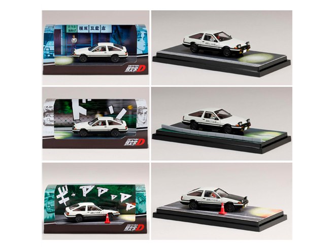 バトルシーンなどを再現、「頭文字D 1/64 ディオラマセットシリーズ」3