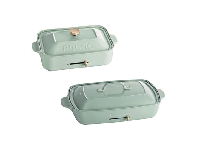 BRUNO、ホットプレート2機種に春夏限定カラー“爽やかなグリーン”を4/26