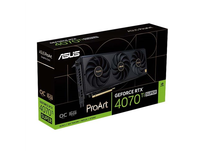 ASUS、「ProArt」ブランドの「GeForce RTX 4070 Ti SUPER」搭載ビデオ
