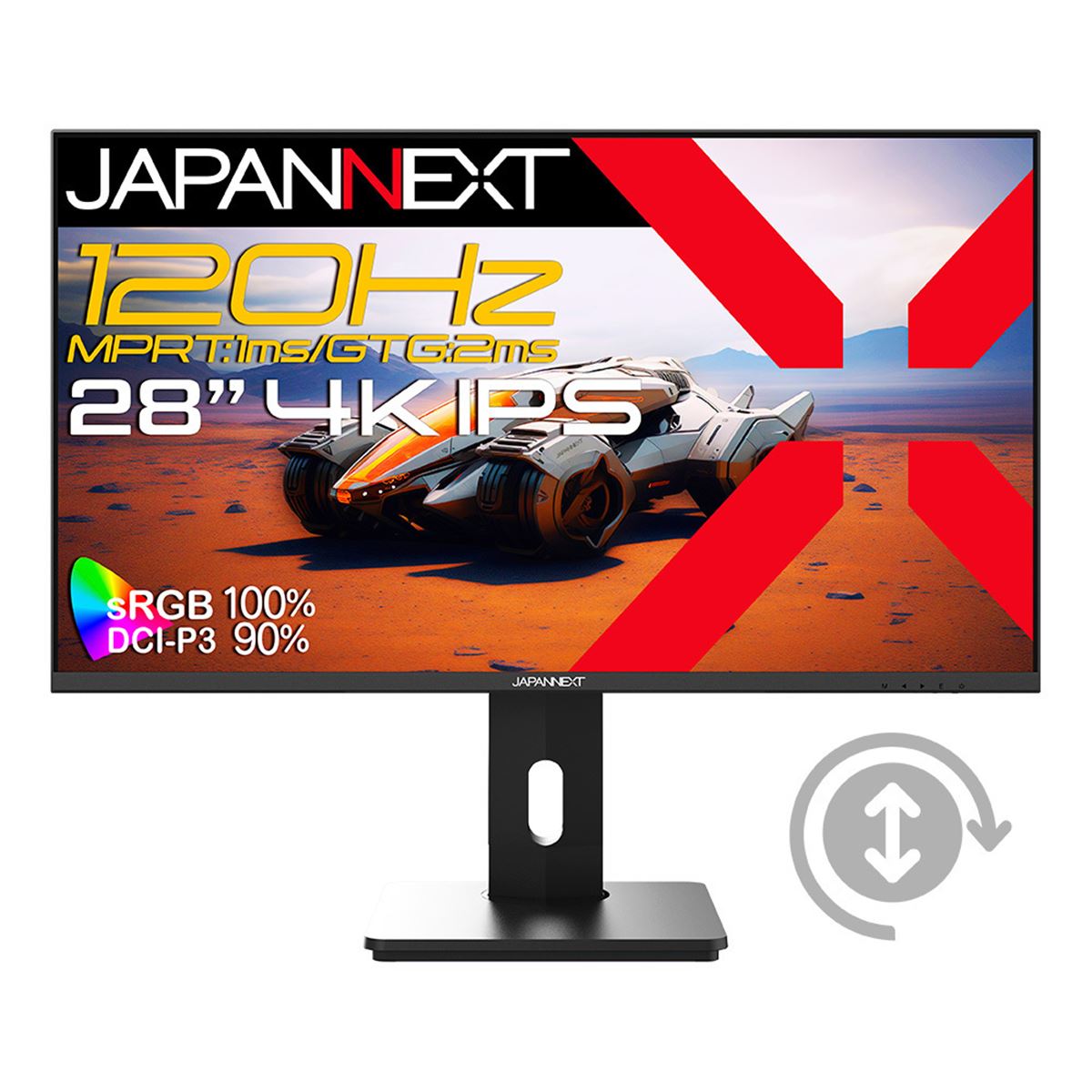 JAPANNEXT、PS5との4K/120Hz接続に対応する28型4Kゲーミングモニター
