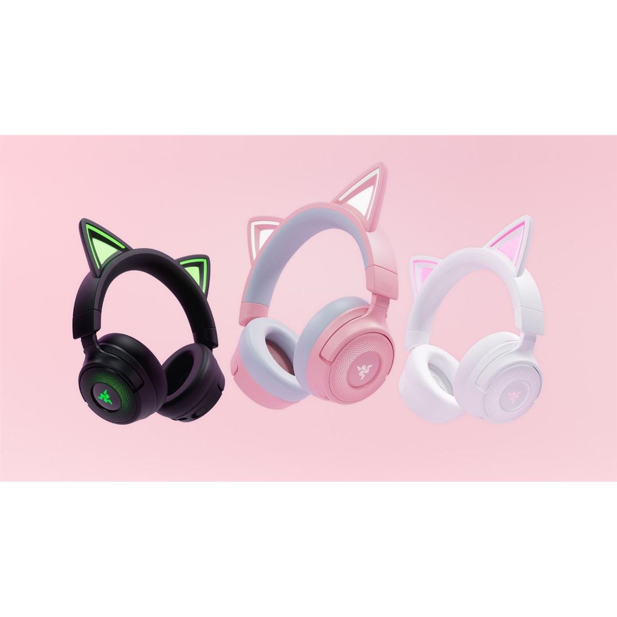 Razer、約1億6800万色RGB搭載のネコミミワイヤレスヘッドセット「Razer