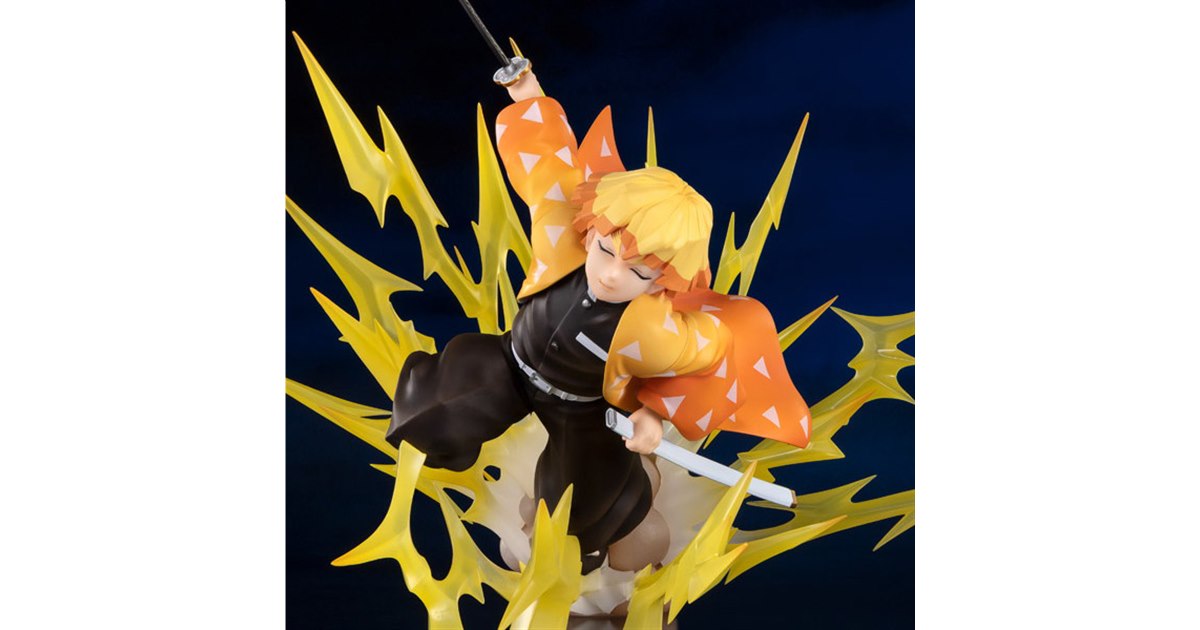 クリア彩色を施した“雷の呼吸”付き「フィギュアーツZERO 我妻善逸