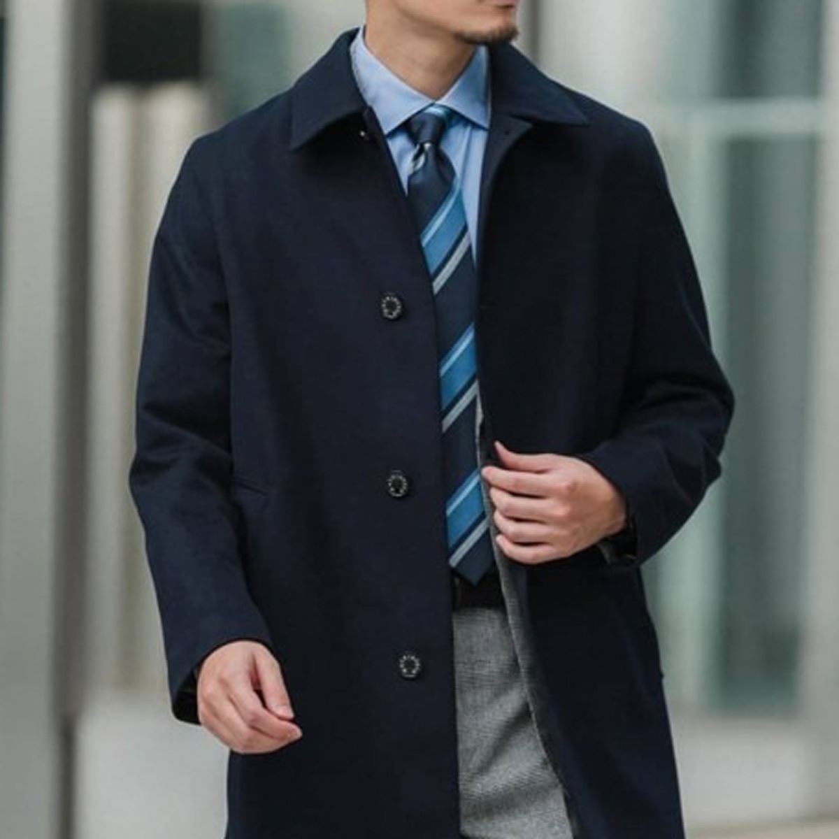 B:MING by BEAMS / ネイビー チェスターコート Sサイズ