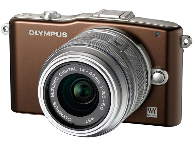 オリンパス OLYMPUS PEN mini E-PM1 ツインレンズキット [ブラウン