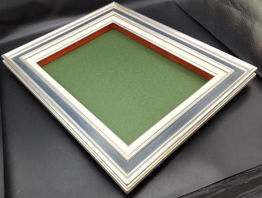 A F6号 内側青銅色混じりの銀色 油彩額縁 同種デザイン 3点まとめ売り