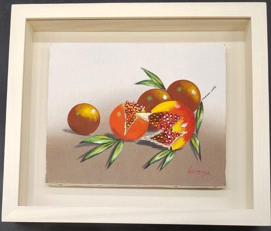 屋根』 F8 油絵 素敵な額縁付き 肉筆 美術品 箱付き 屋根』 F8 油絵 素敵