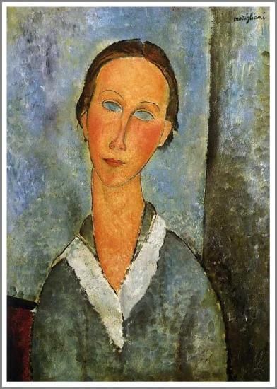 Modigliani【少女の肖像】肉筆油彩画模写