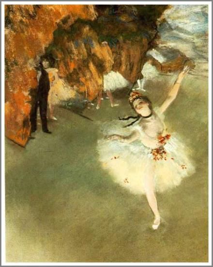 複製絵画 額装品 世界の名画 エドガー・ドガ 「バレリーナ」 サイズ 20