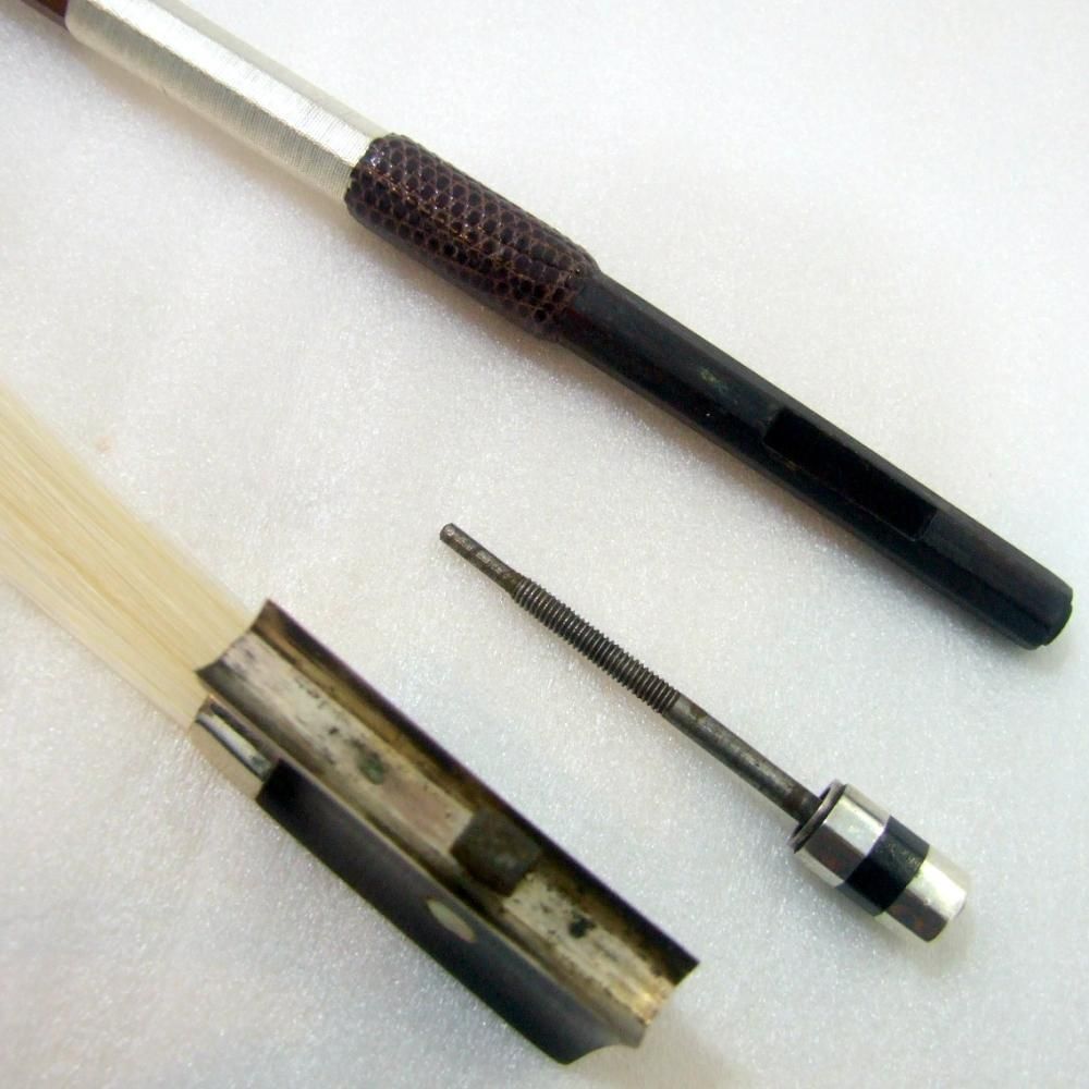 ドイツ製 無銘 バイオリン弓 62.2グラム 1900年頃 バイオリン 角弓 4/4