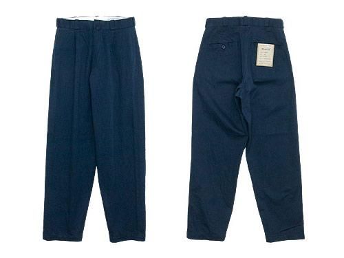 YAECA チノパン タックテーパード NAVY 〔レディース〕 【166201