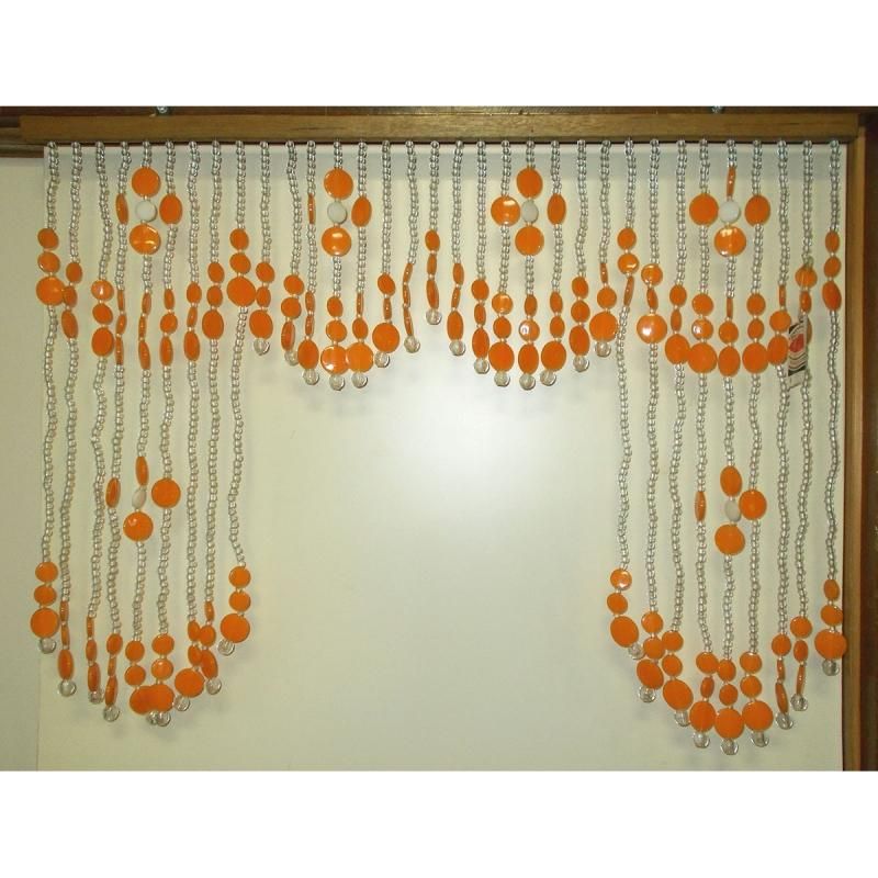 KM】珠暖簾 のれん ビーズカーテン オレンジ グラデーション KM】珠