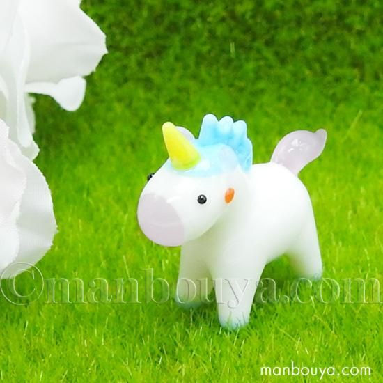 ユニコーン 雑貨 ガラス細工 ミニチュア 置物 フォーカート ユニコーン