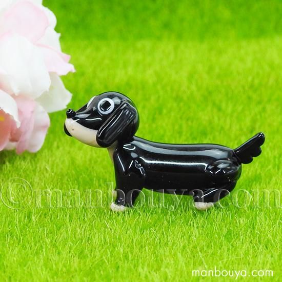 Multi Glass/ガラス製/ダックスフント】置物 オブジェ 昭和レトロ