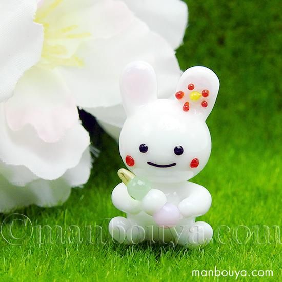 うさぎ 置物 ガラス細工 ミニチュア 動物 かわいい インテリア雑貨