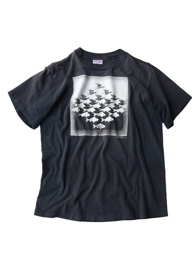 90s USA製ヴィンテージM.C ESCHER エッシャー アートTシャツ 黒 2024
