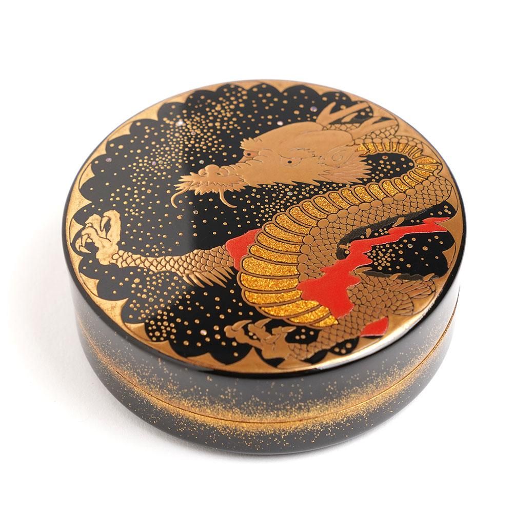 欅材旅香合 螺鈿龍蒔絵香合 欅材旅香合 螺鈿龍蒔絵香合 欅材旅香合