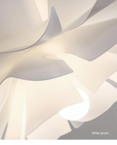 LASHA】フラワーデザインペンダントライト ホワイト 2灯（W400mm