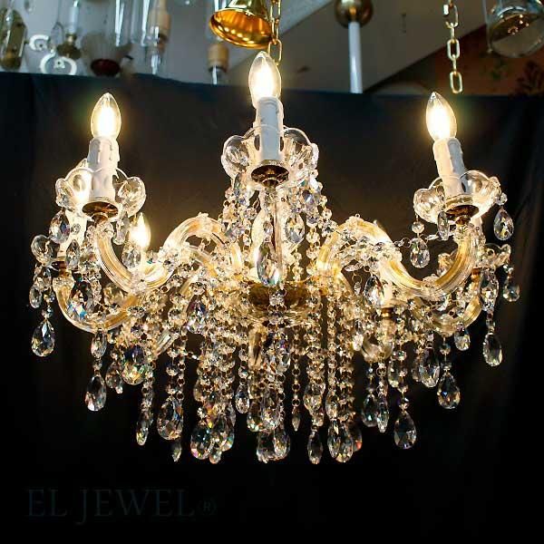 シャンデリア 8灯とブラケットランプ 2灯×2セット