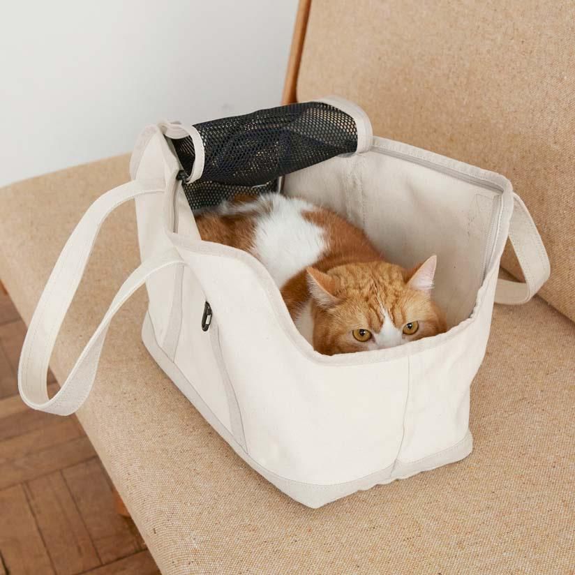 スクエアトートリネン ツートン - ドッググッズ・猫グッズ通販 free