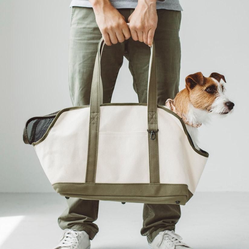 スクエアトート キャンバス ツートン - ドッググッズ・猫グッズ通販