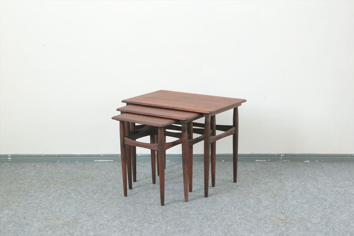 ヴィンテージ US アンティーク ネストテーブル バラ売り可 猫脚 英国