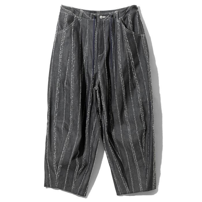 needles ストライプデザイン サルエルパンツ デニム needles