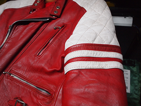 赤 白 ロンジャン ライダース 80年代 英国製 ヴィンテージ リアル